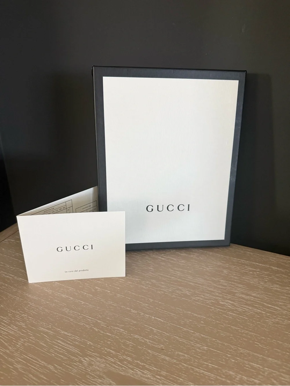 Gucci Gift Box and Gucci Card